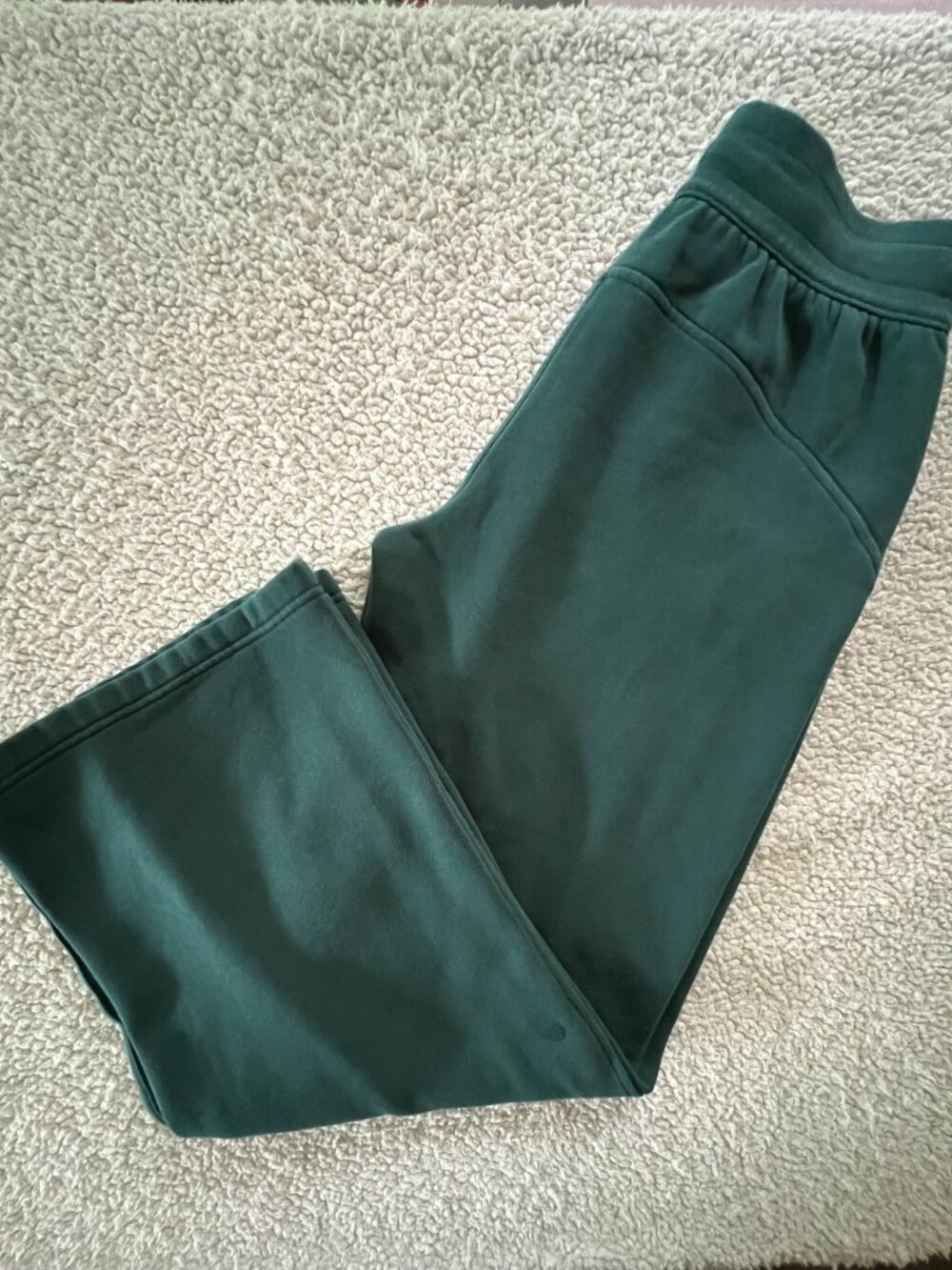 Lululemon Scuba Mid-Rise Wide-Leg Pants Teal Dark Green